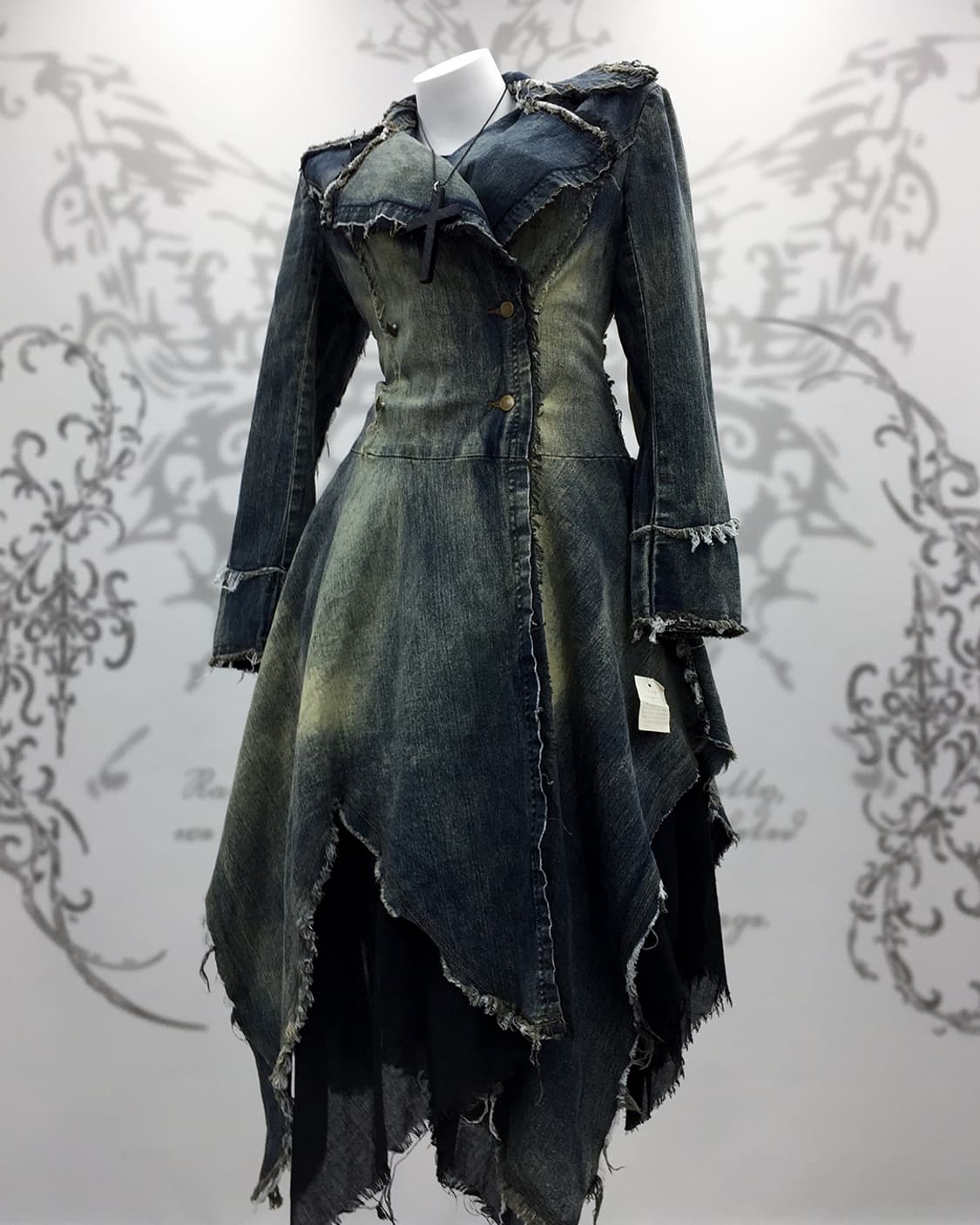 Grunge denim maxi coat 상품이미지2