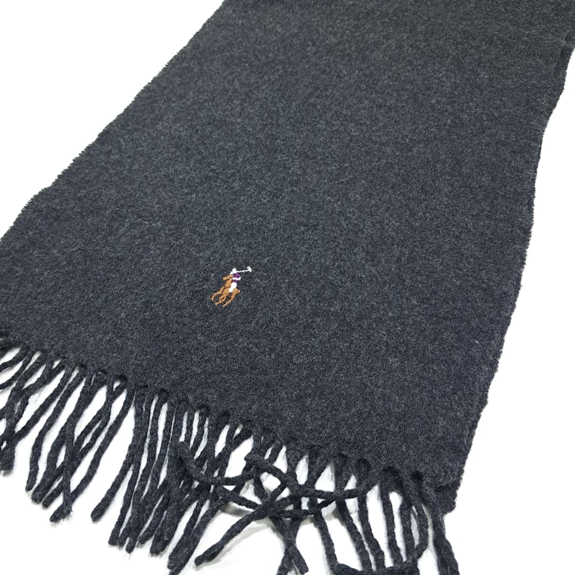 MX577 폴로 00s 이태리판 램스울 차콜그레이 머플러 목도리 상품이미지3
