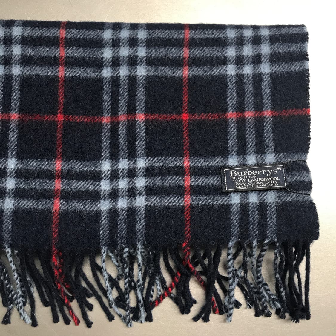 버버리 정품 램스울 머플러 네이비  상품이미지3