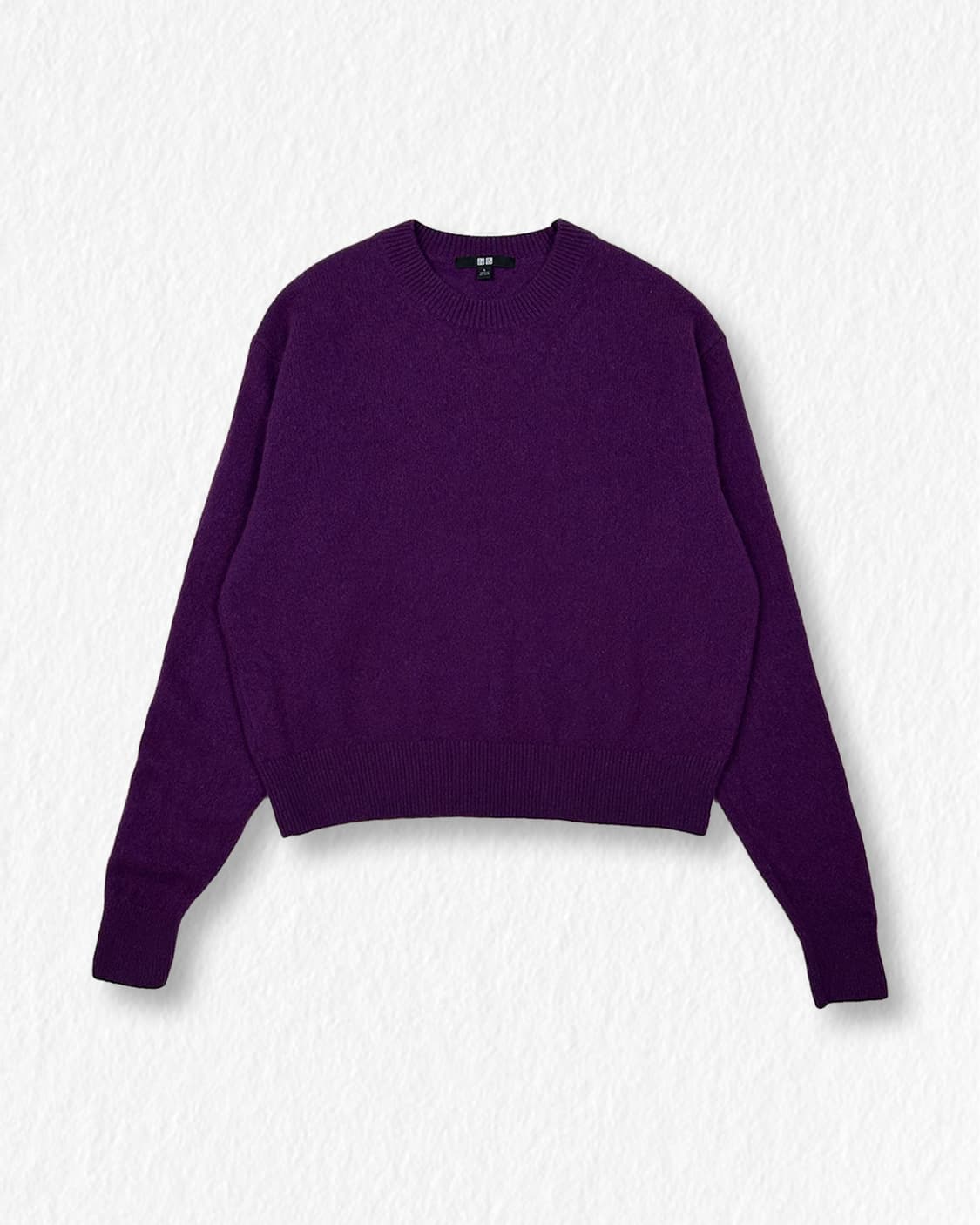 유니클로 울 100% 니트 퍼플 상품이미지1