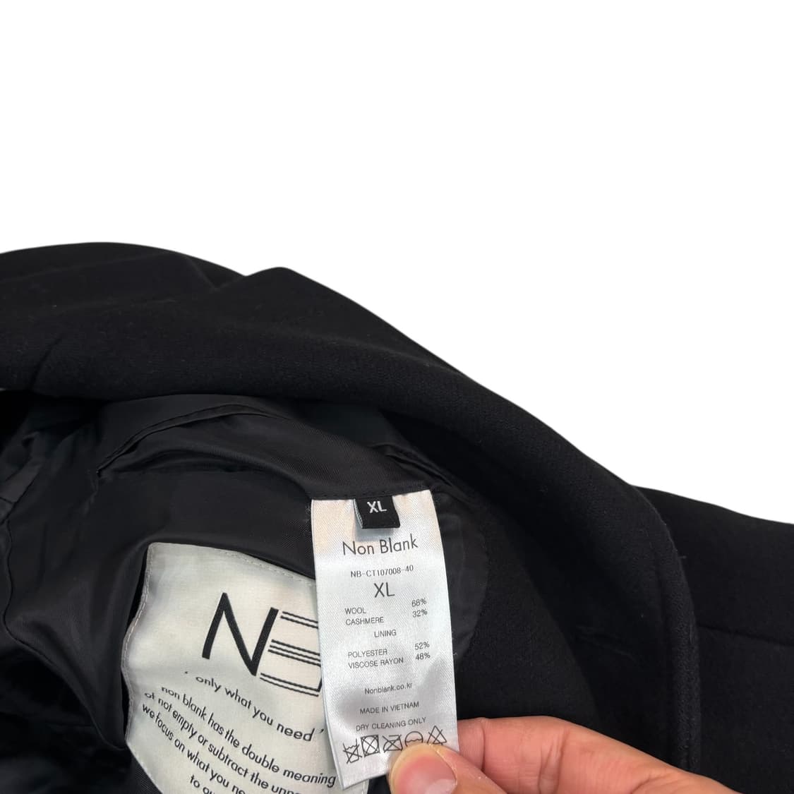 넌블랭크 울 캐시미어 체스터필드 코트 상품이미지4