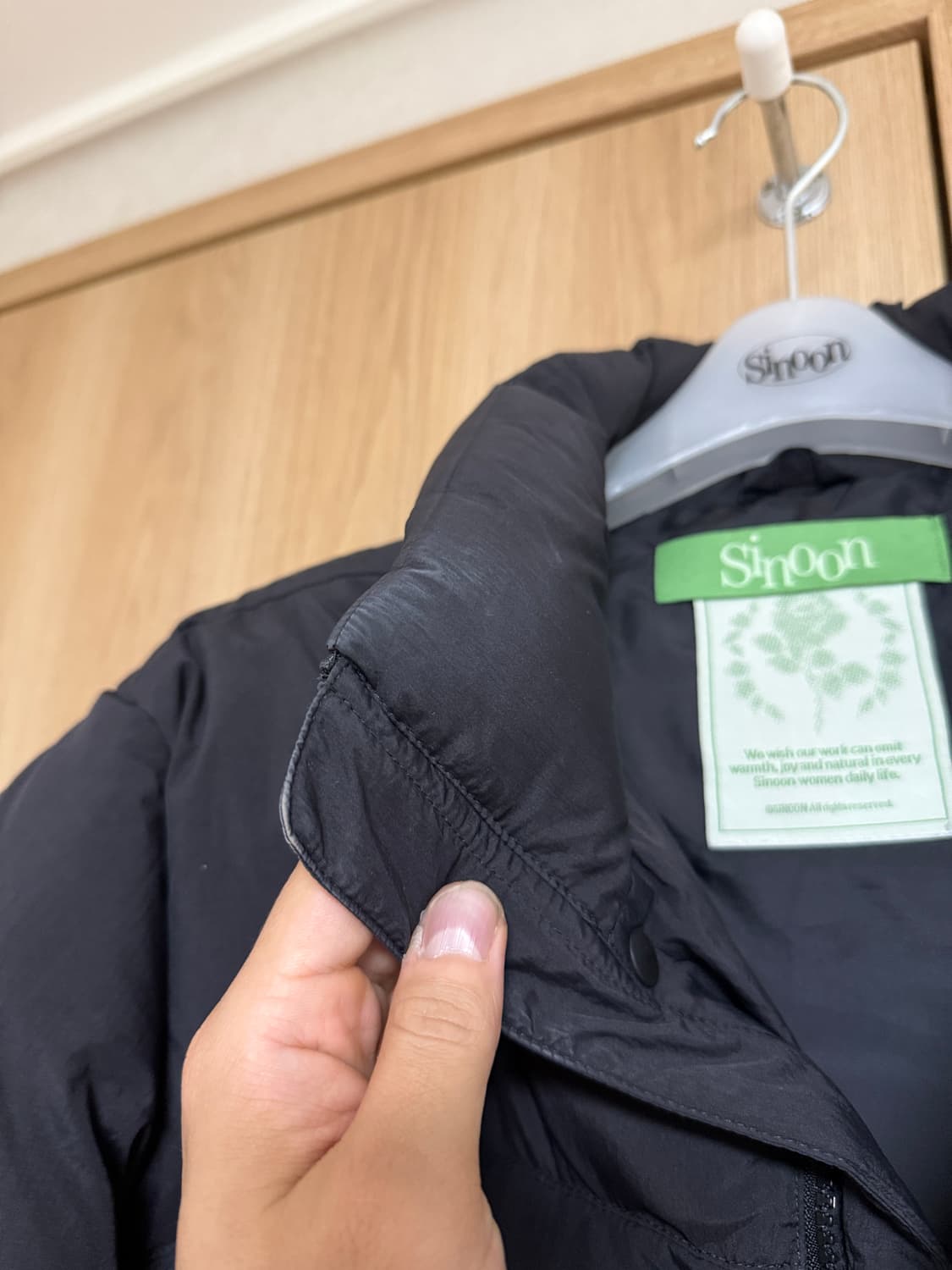 시눈 리본 숏 패딩 상품이미지6