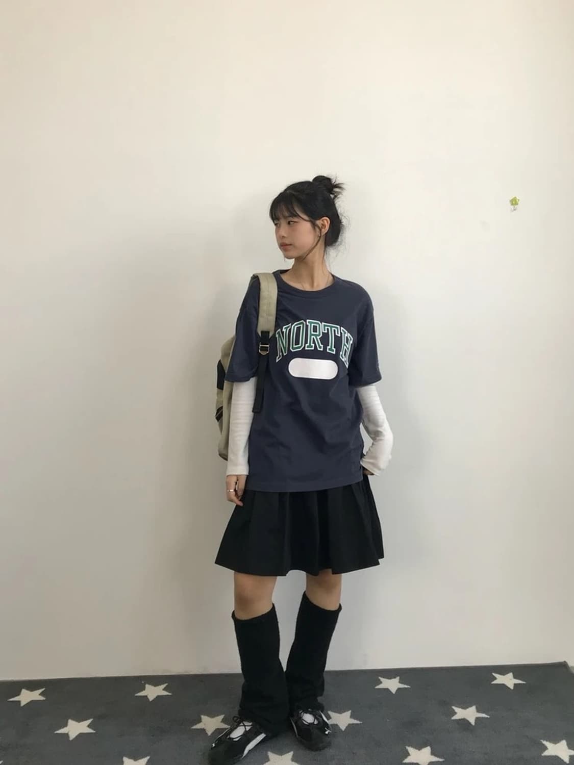 Champion North College Logo Navy Tee 상품이미지1