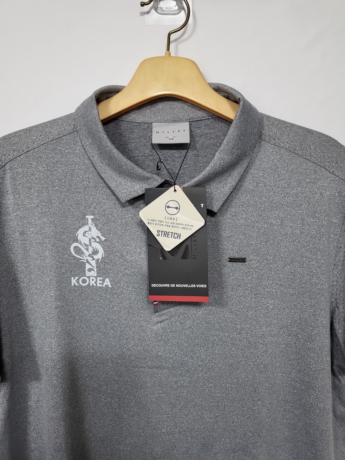 밀레 골프 냉감 기능성 반팔티 115 3XL 그레이 새제품 상품이미지2
