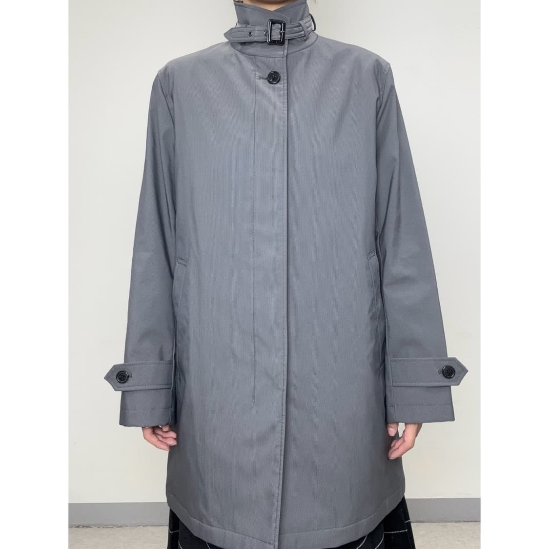 빈티지 그레이 하이넥 코트 점퍼 상품이미지3