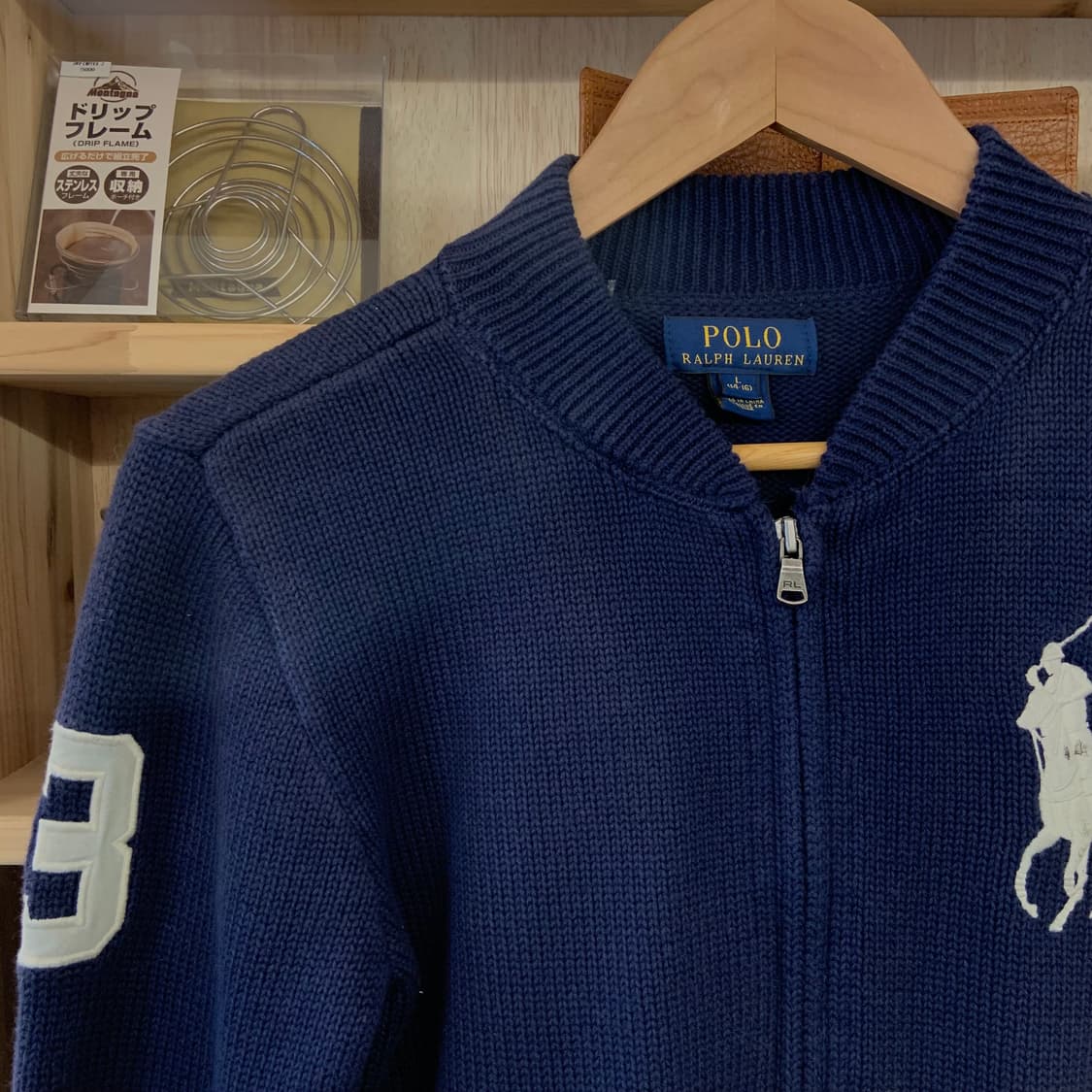 폴로 랄프로렌 패치 니트 집업 상품이미지2