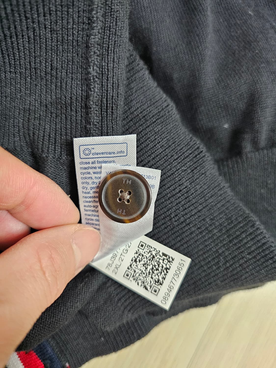 [XXL] 타미힐피거 네이비 코튼 니트 가디건 상품이미지7