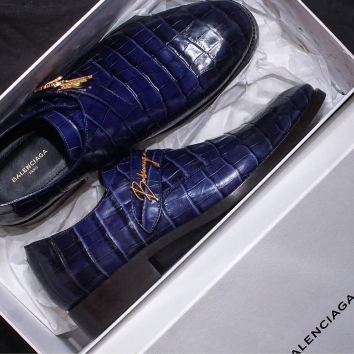 [40] 발렌시아가 시티이브닝 몽크스트랩 더비 블루 상품이미지1