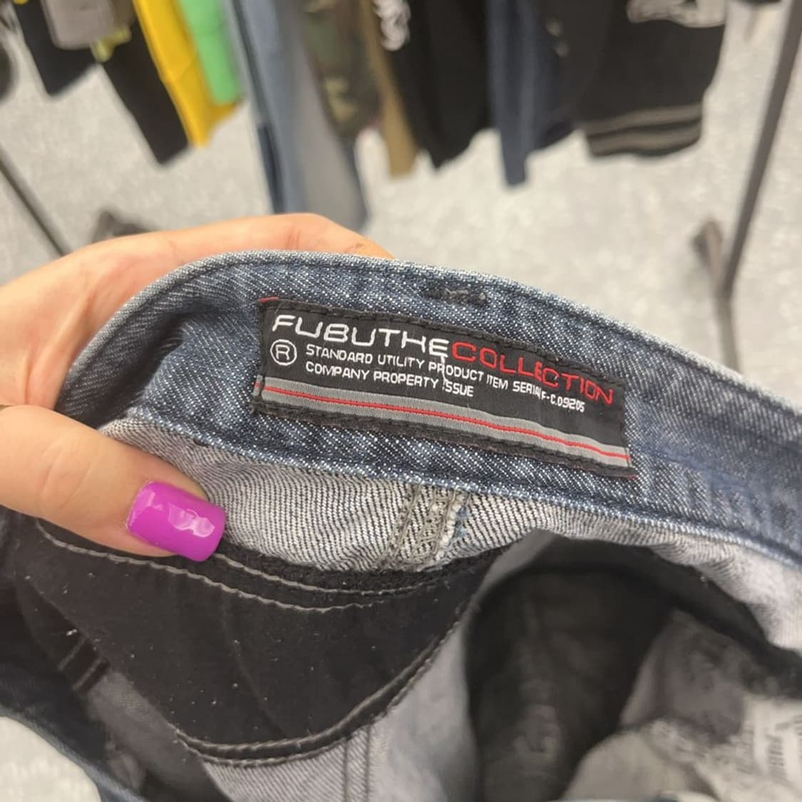 푸부 FUBU 올드스쿨 스트릿 레터링 데님 팬츠 38인치 C06548 상품이미지6