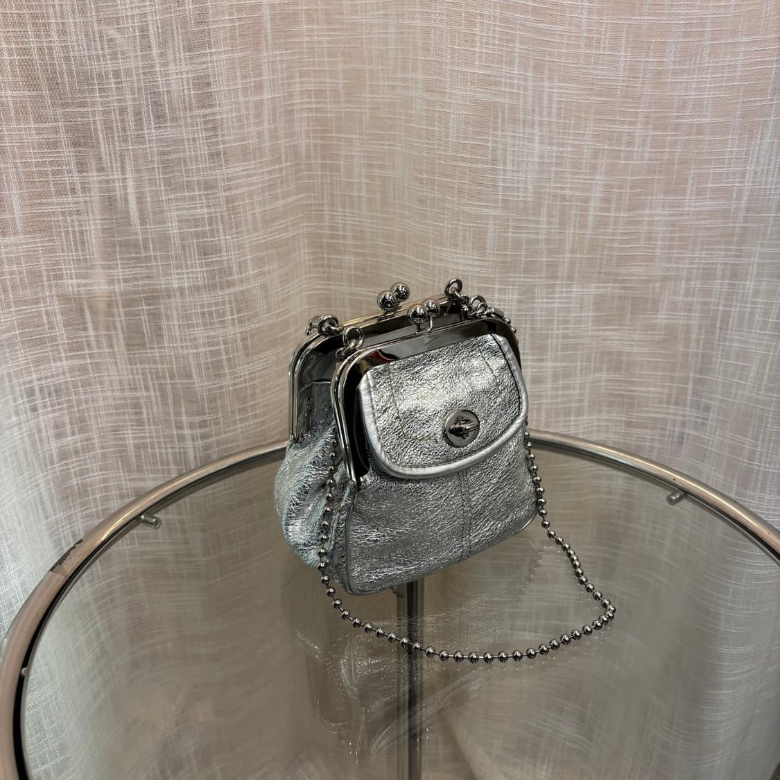 정품 코치 코인퍼스 실버 체인백     상품이미지2
