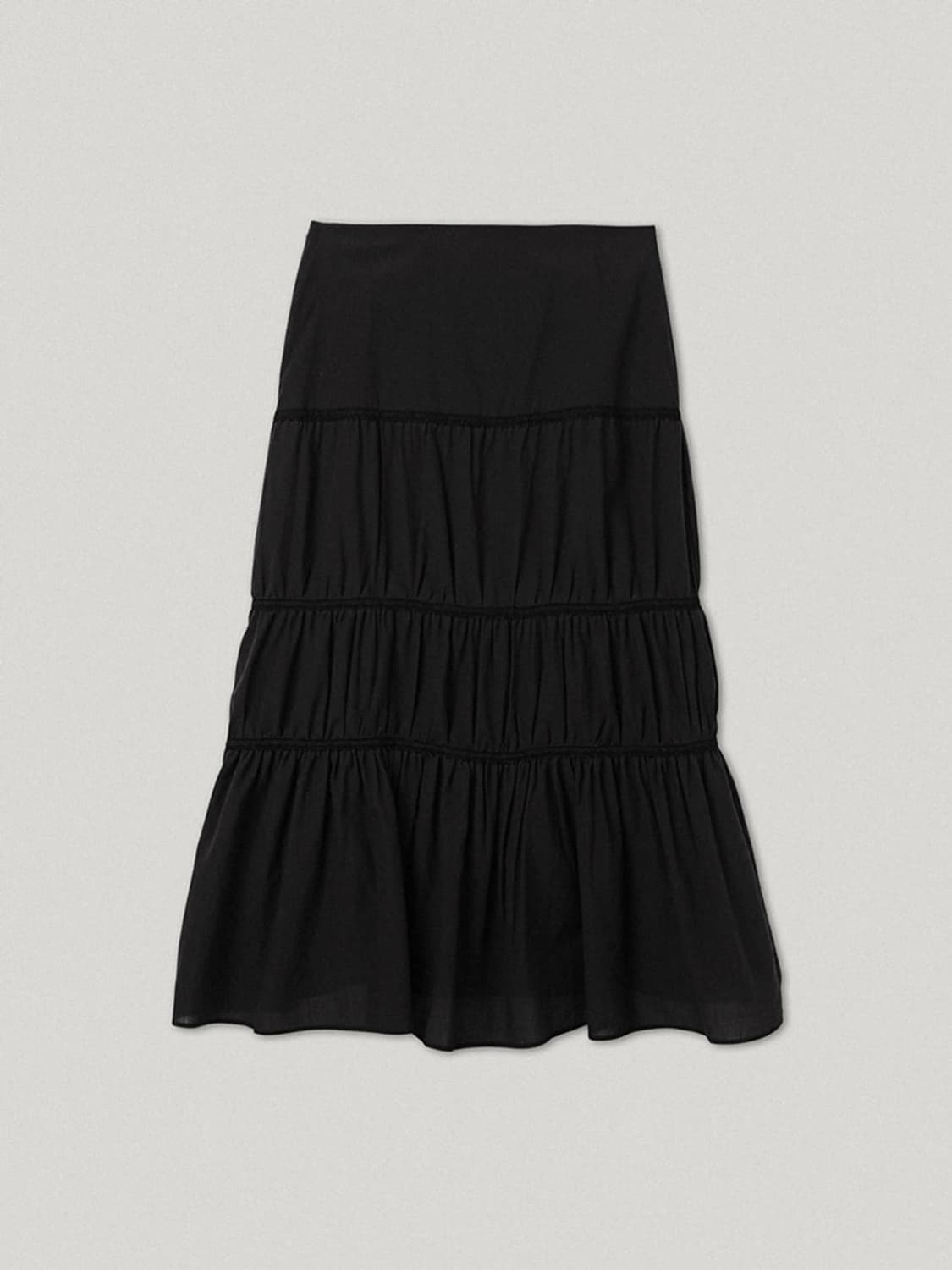 [새상품] 스무드무드black neely tiered skirt 롱스커트 상품이미지5