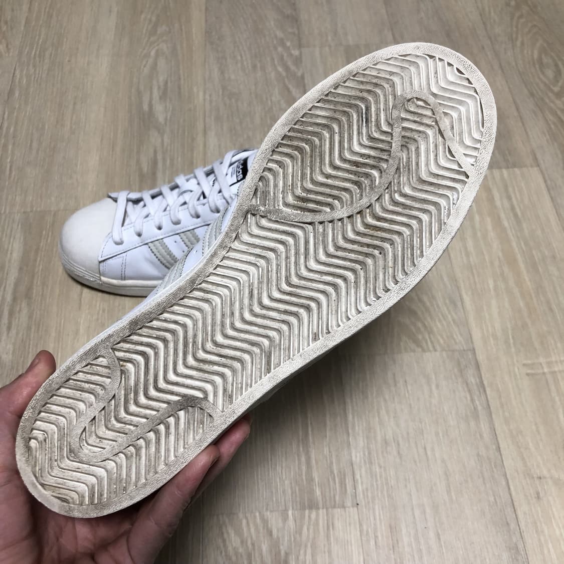 (265) 아디다스 adidas 리얼레더 슈퍼스타 화이트 265 상품이미지7