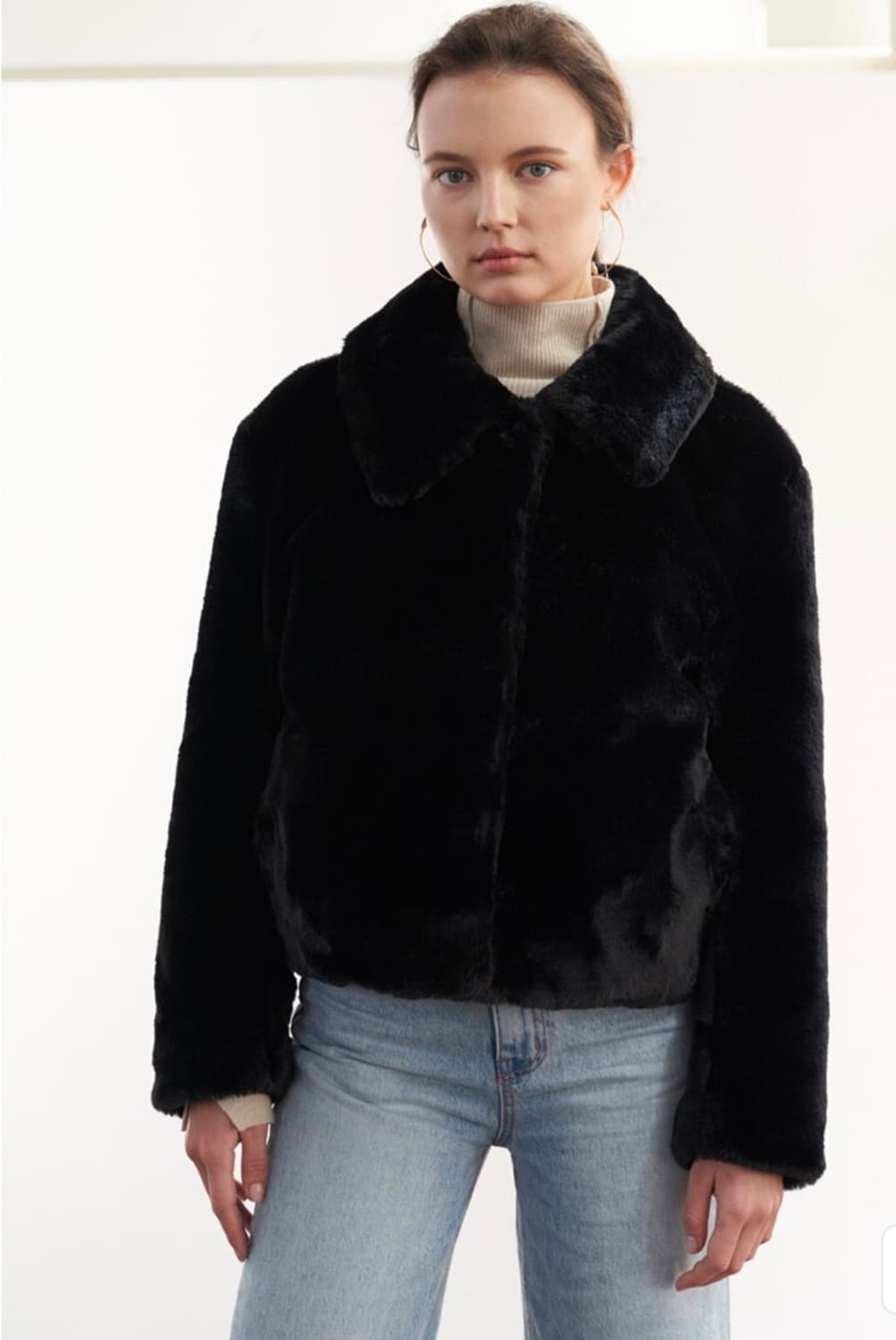 모한 에코퍼 자켓 블랙 free 상품이미지1