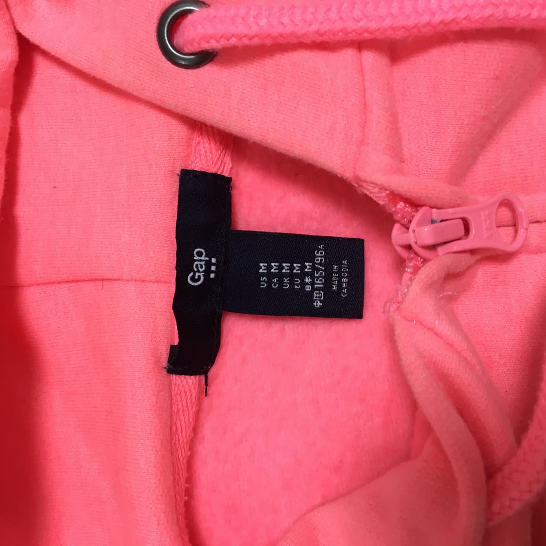 GAP neon pink hoodie zip-up 상품이미지4