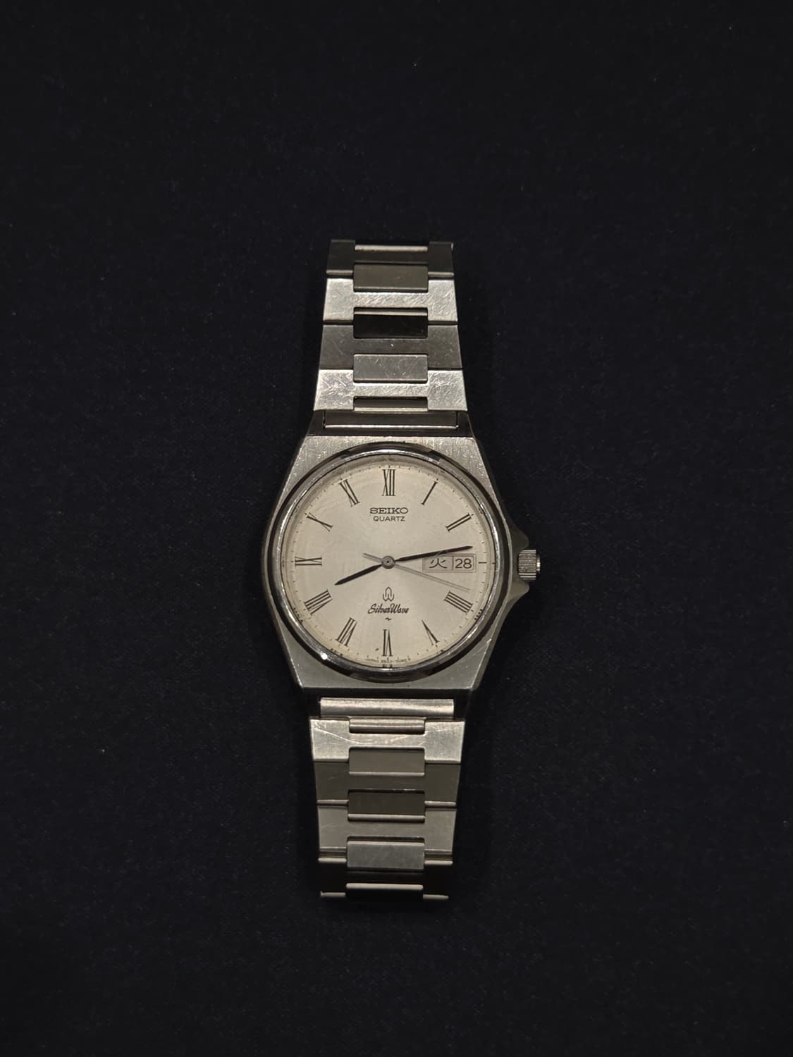 80s 빈티지 세이코 실버웨이브 쿼츠 로만 다이얼 (5933-7020) 상품이미지1