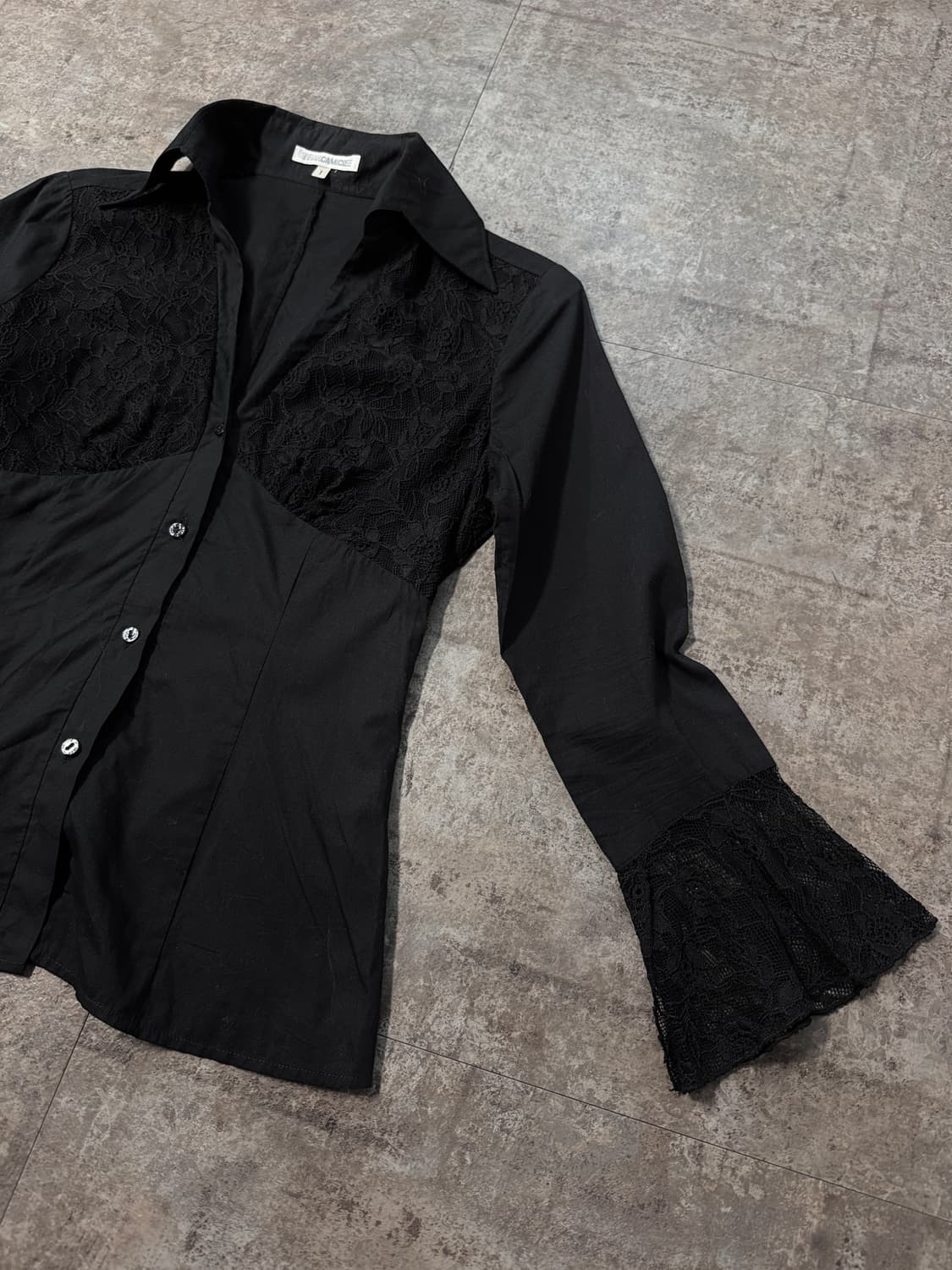 나라카미체 레이스 디테일 블라우스 상품이미지6