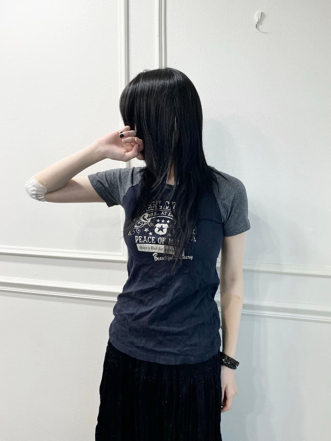 Y2K Print Navy Tee 상품이미지5