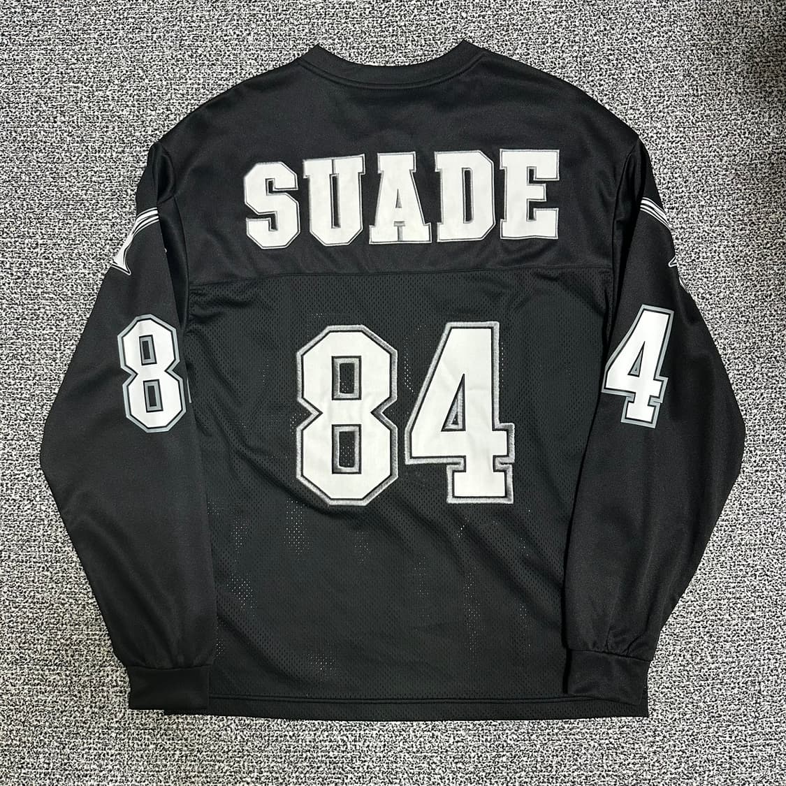 (M) 스웨이드 84 스타 레이싱 롱 슬리브 블랙 상품이미지3