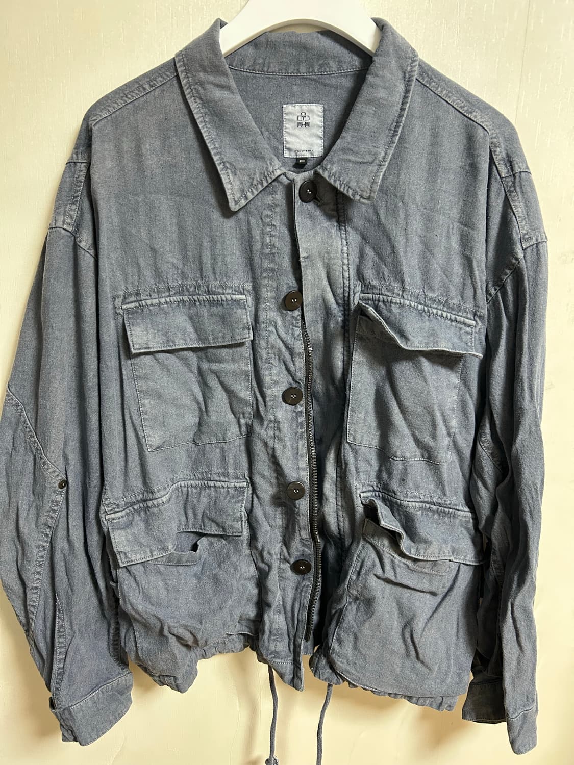 폴리테루 린넨 필드 자켓 페이디드 블루 2 사이즈 상품이미지2