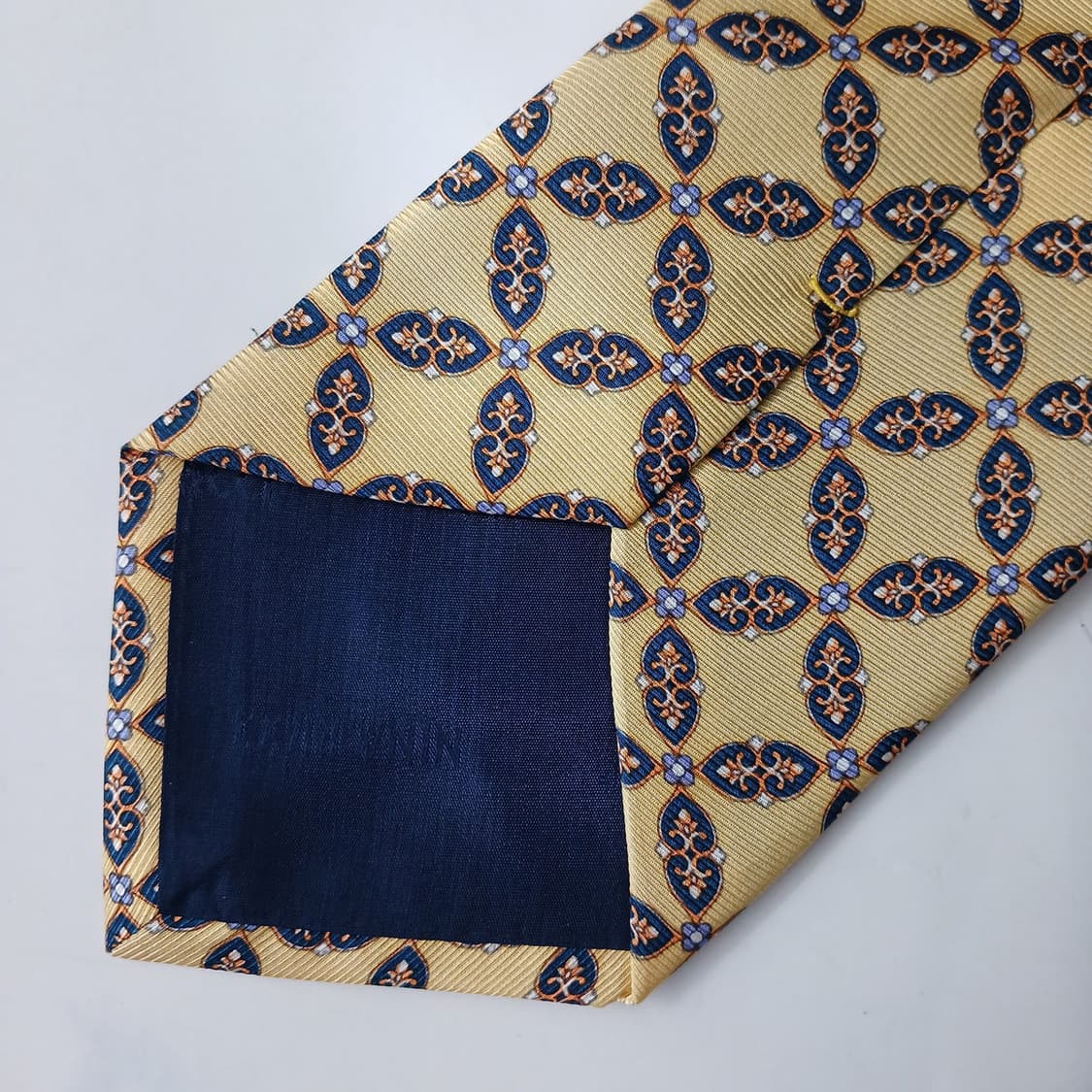 니나리치 실크 옐로우 패턴 넥타이 10cm A+등급 E937 상품이미지8