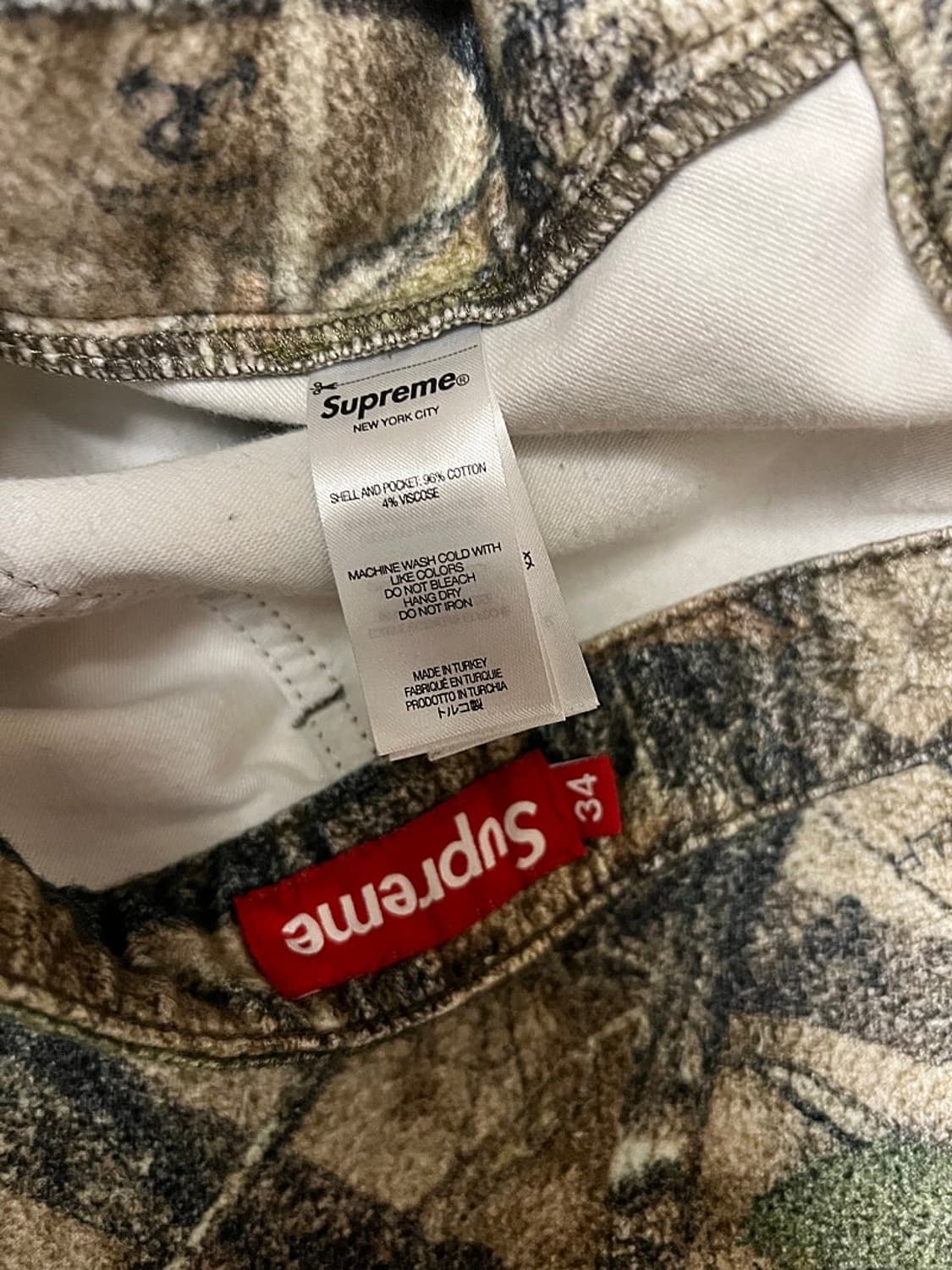 Supreme 몰스킨 더블니 리얼트리 팬츠 34 상품이미지4