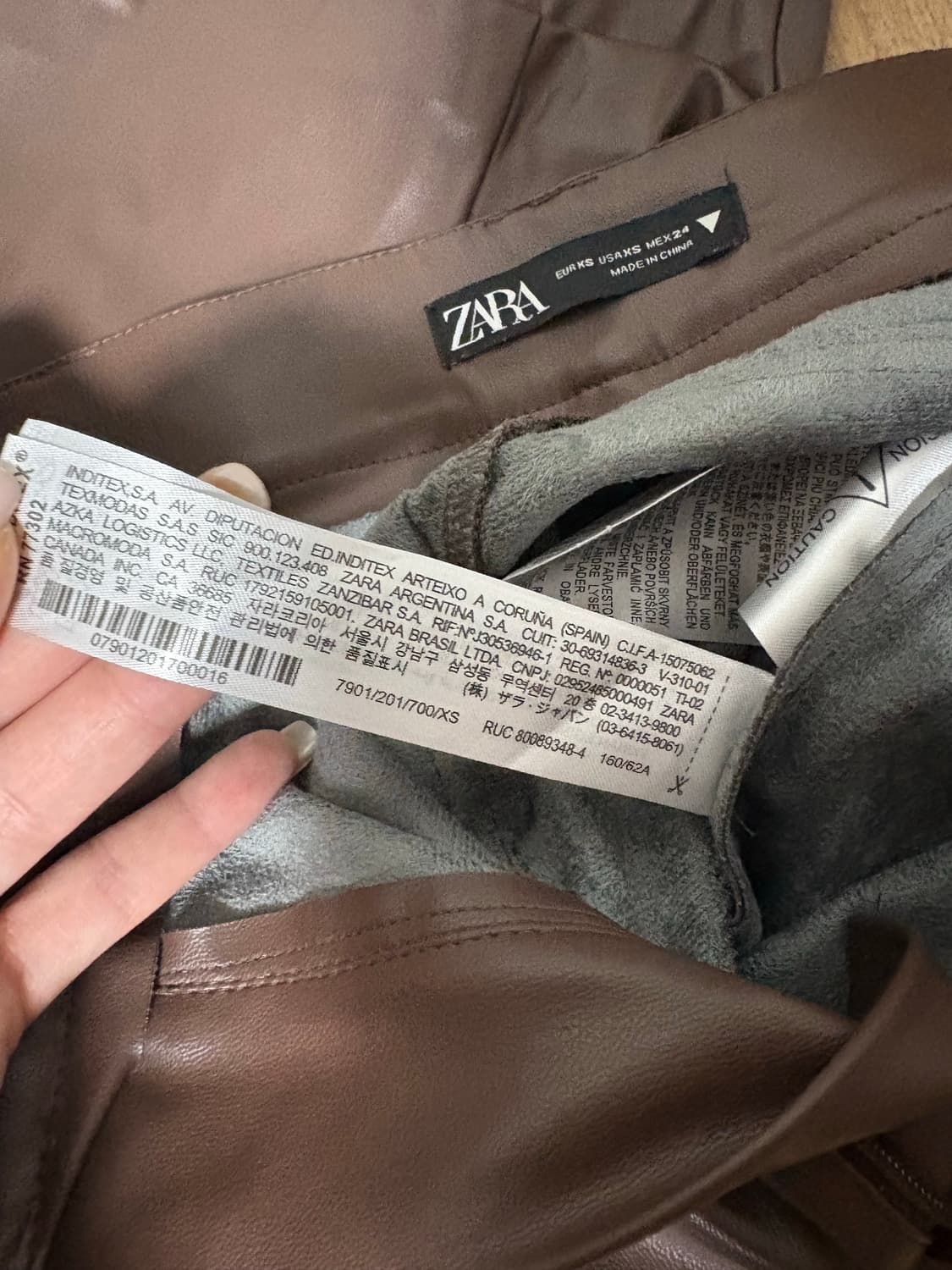 자라 레더팬츠 새상품 XS 상품이미지4