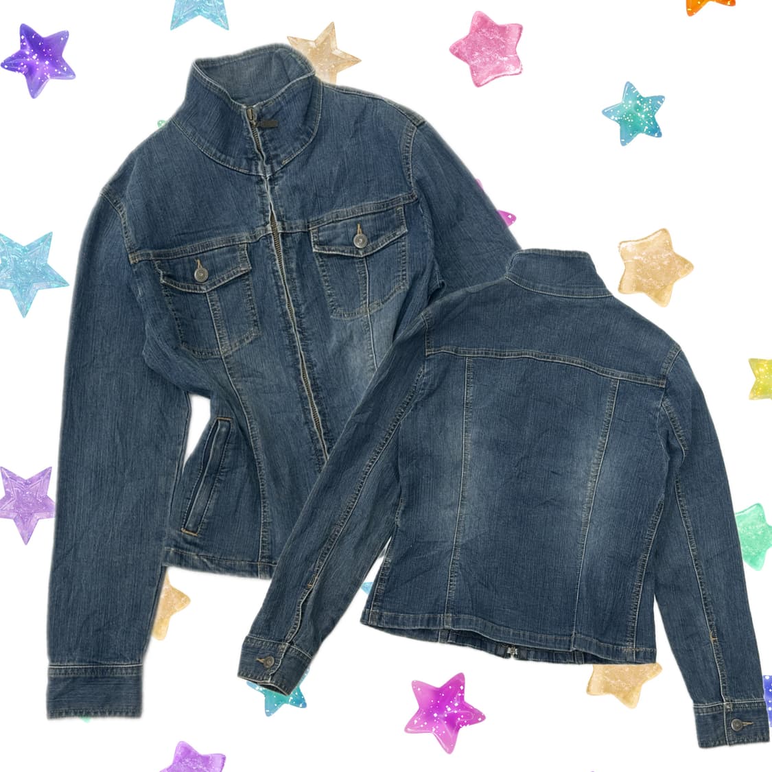 GERAR DAREL 슬림 라인 청자켓 데님자켓 보헤미안 그런지 나나깔 상품이미지1