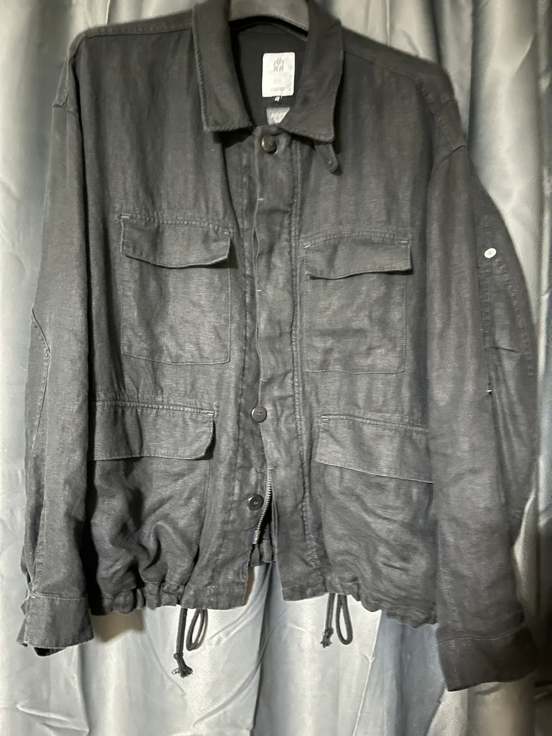 [4] 폴리테루 린넨 필드 파카 자켓 / Black 상품이미지1