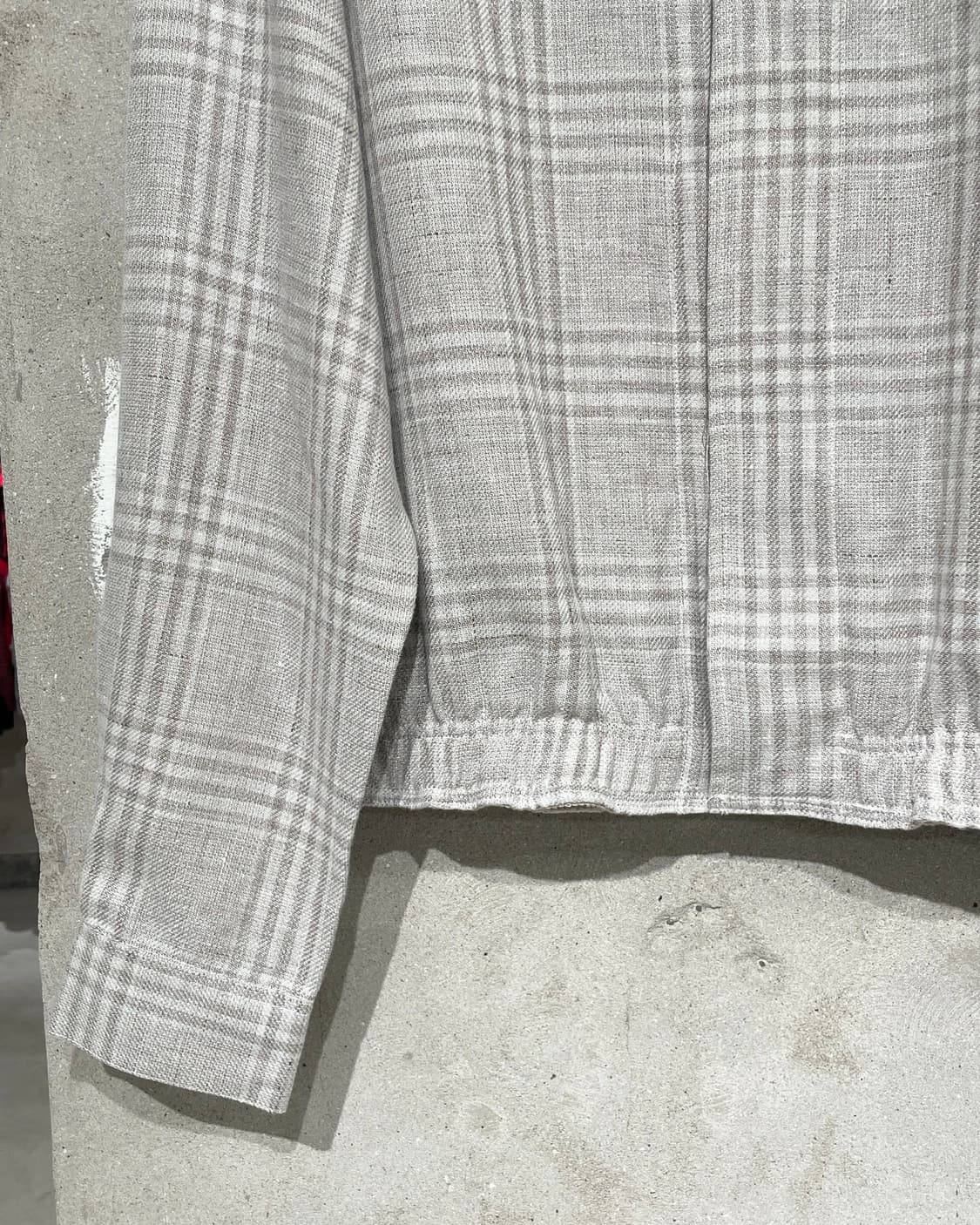 아워레가시 x 엠프리오 아르마니 히든 버튼 리베로 체크 셔츠 상품이미지4