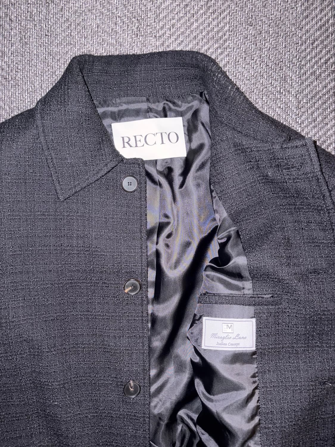 [새상품] 렉토 이카로 트위드 숏자켓 블랙 상품이미지8