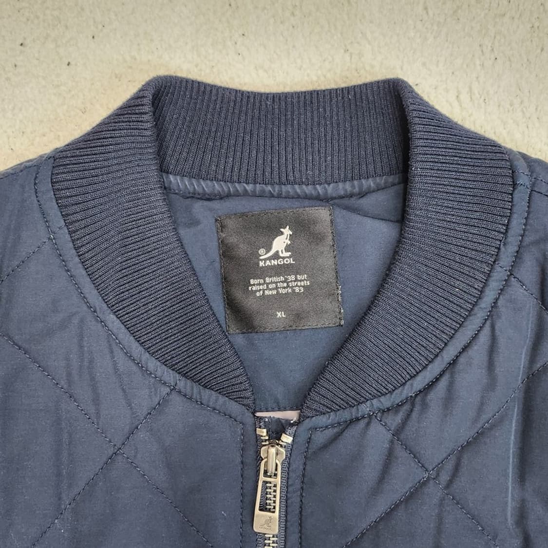 KANGOL 블랙다이아몬드 퀼팅 붐버 자켓  XL 상품이미지6