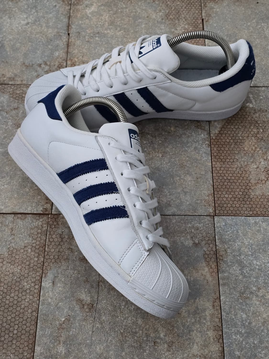(275)아디다스 슈퍼스타 화이트 블루 상품이미지4