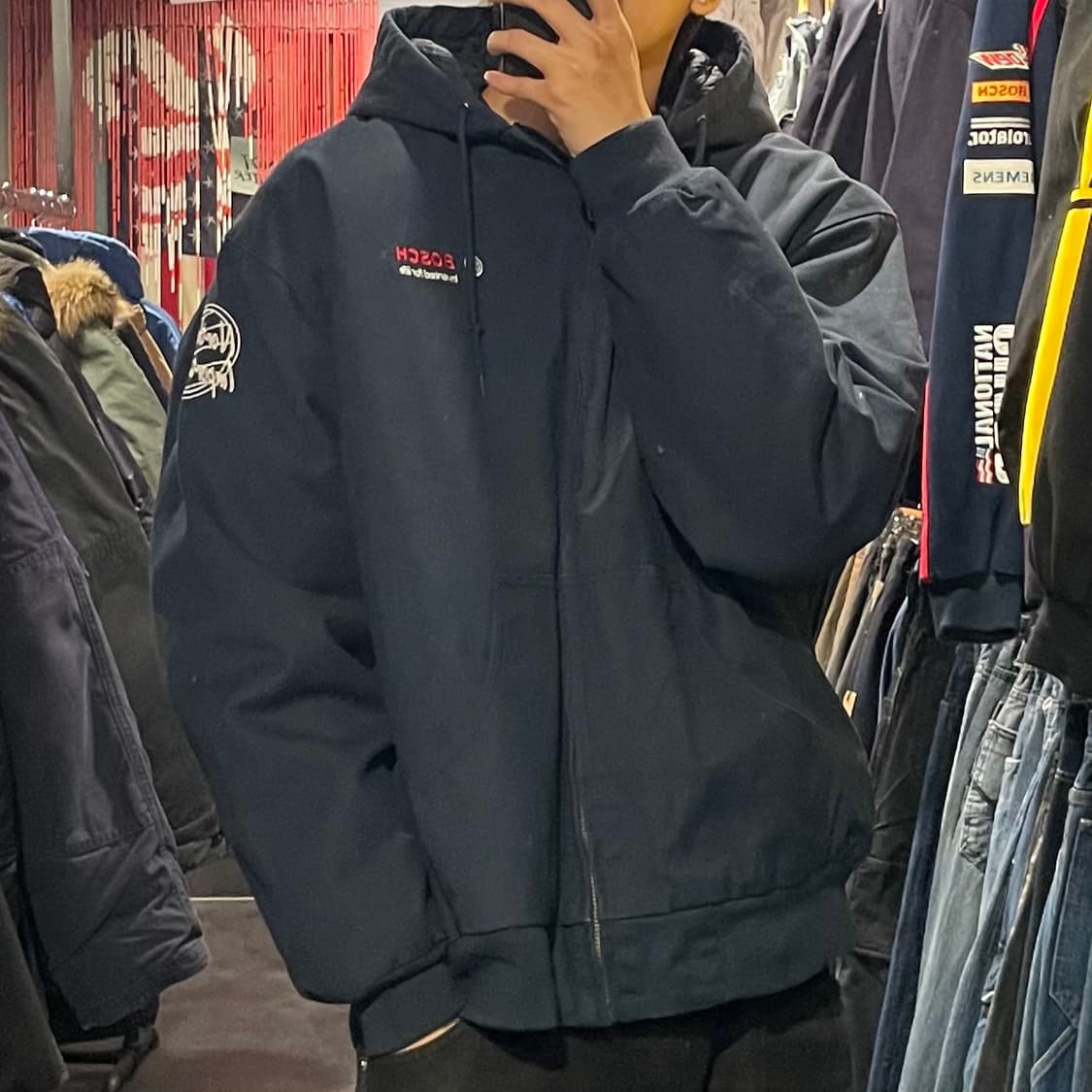 [IM] VTG 빈지티 네이비 후드 워크자켓  상품이미지4