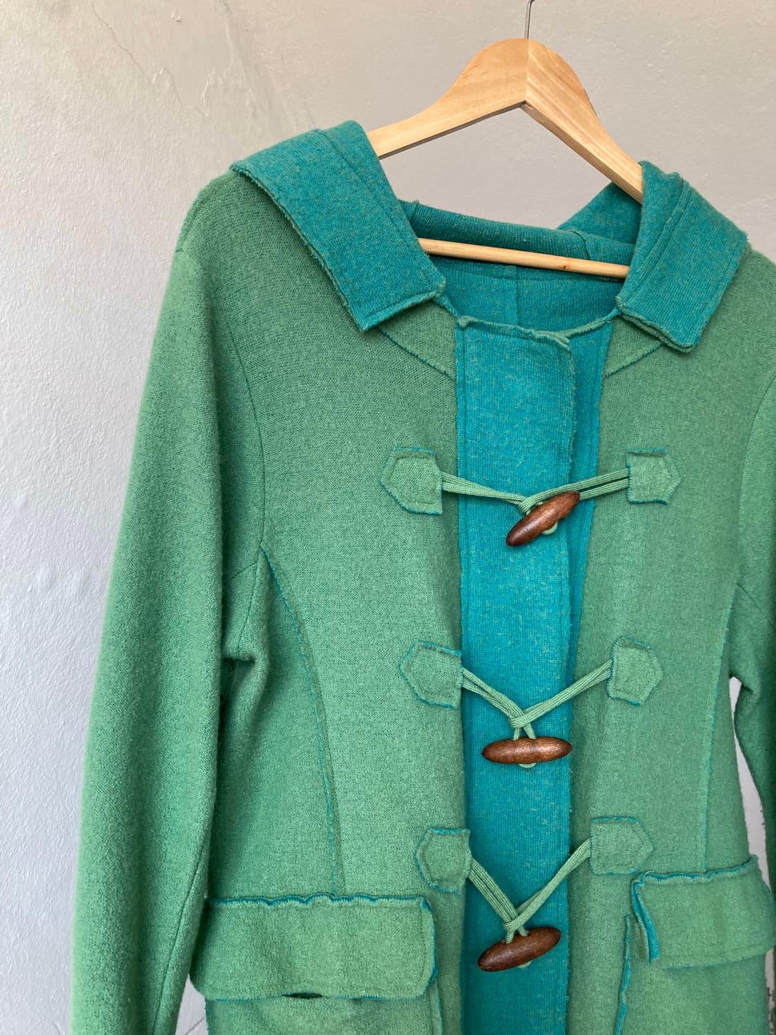 울 떡볶이 투톤 하프 코트 상품이미지2