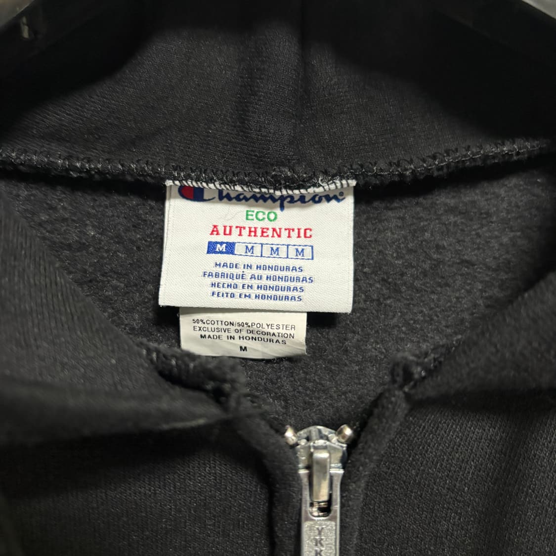 챔피온 로고 후드집업 / 블랙, M 상품이미지4