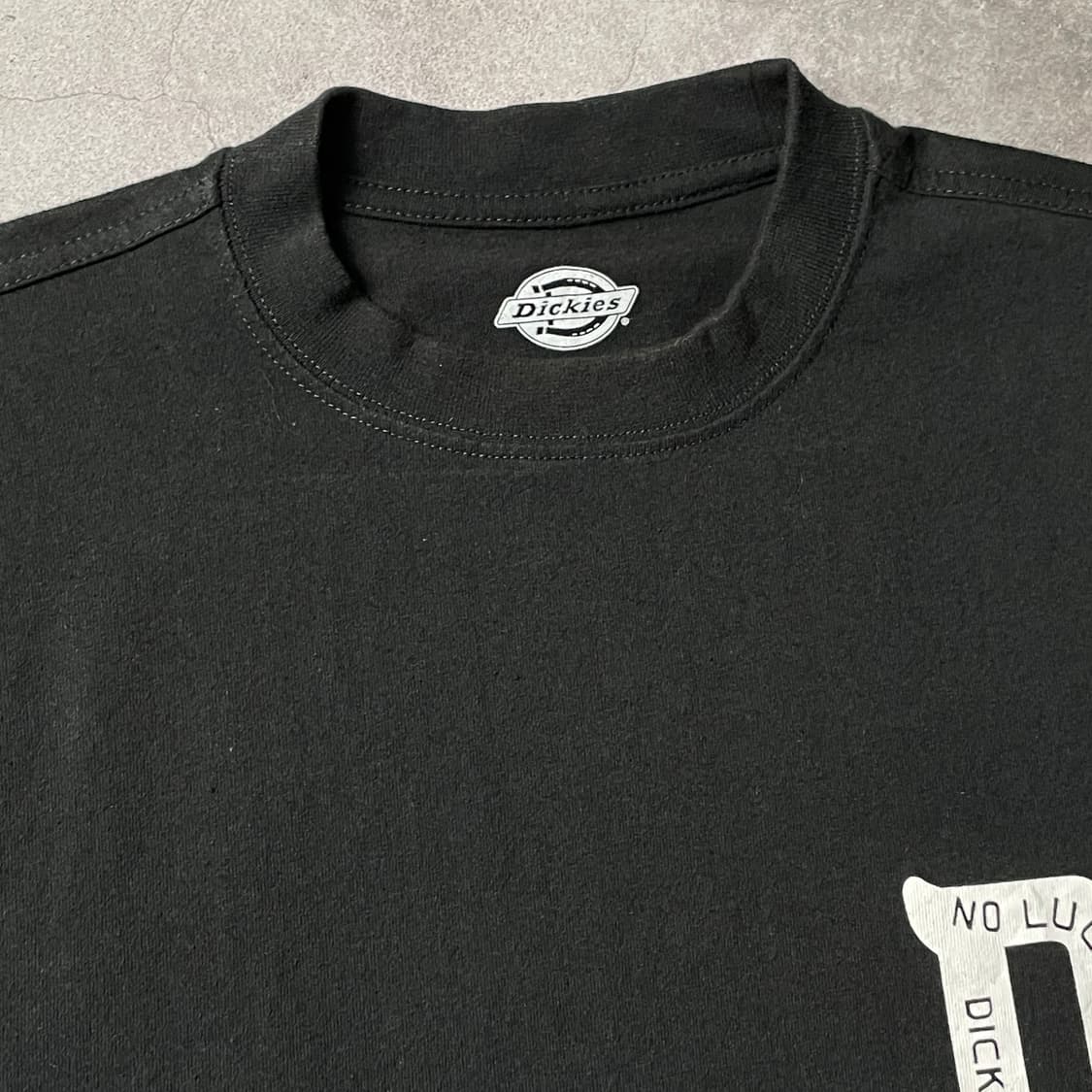 DICKIES 디키즈 블랙 레터링 코튼 긴팔 티셔츠 A01024 상품이미지2