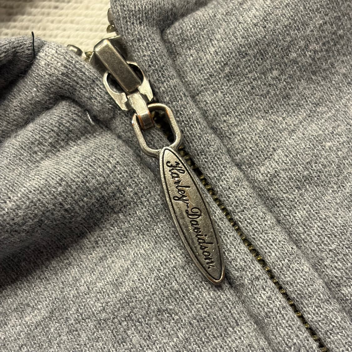 [M] 할리 데이비슨 찡 빈티지 기모 후드집업 그레이 C234 상품이미지5