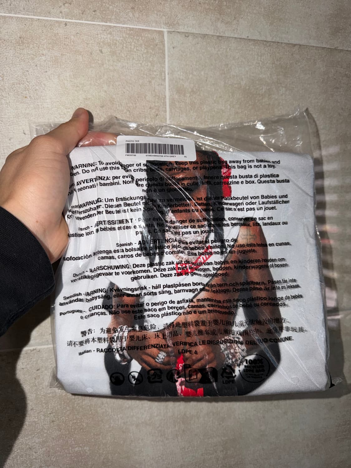 슈프림 플레이보이 카티 티셔츠 헤더 그레이 - 25FW 상품이미지1