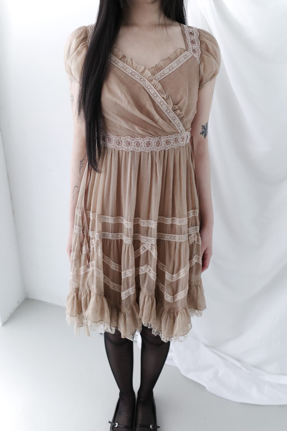 axes femme) shirring lace dress 상품이미지4