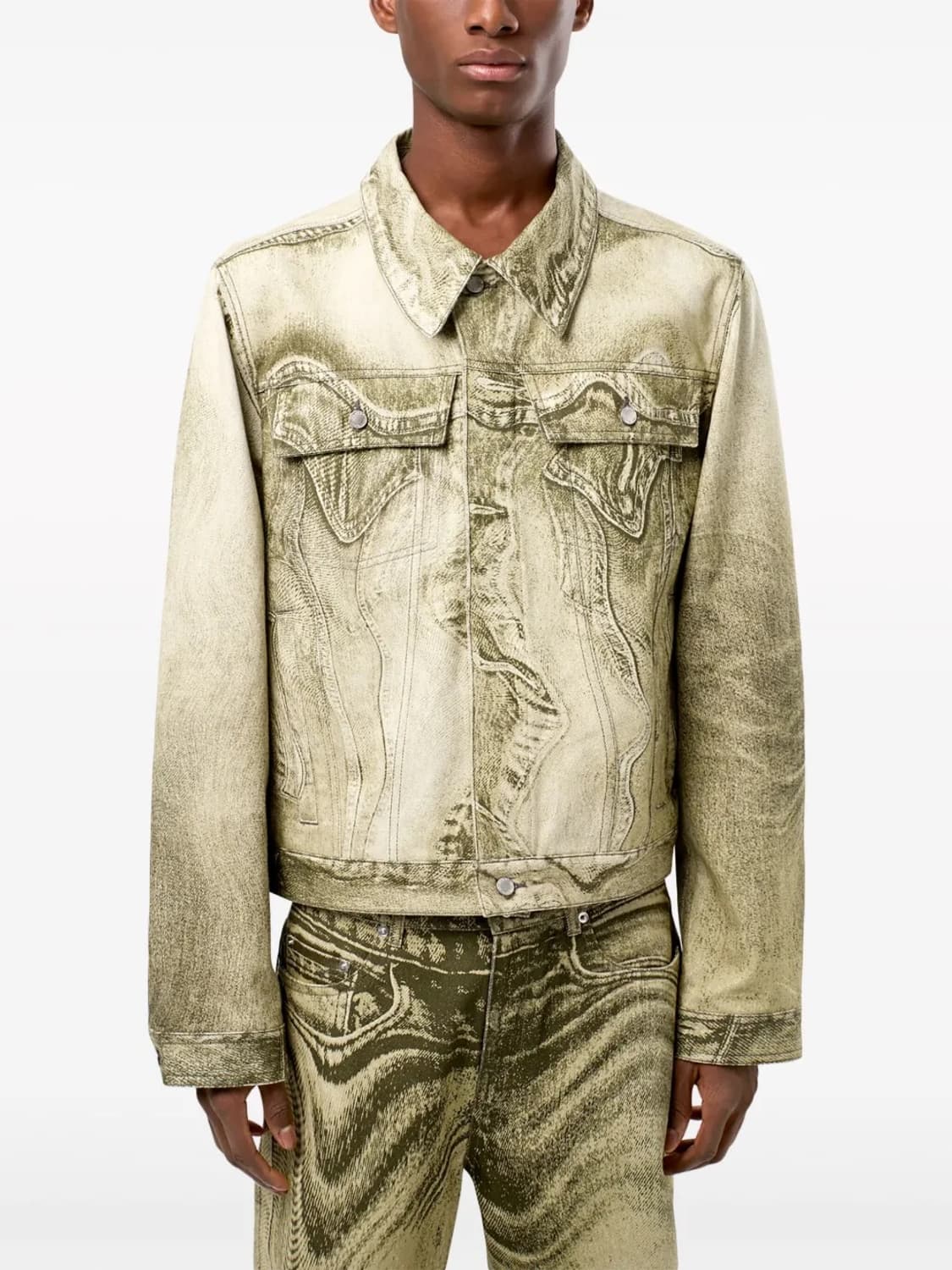 캠퍼랩 스월 프린트 데님 자켓 M  상품이미지1