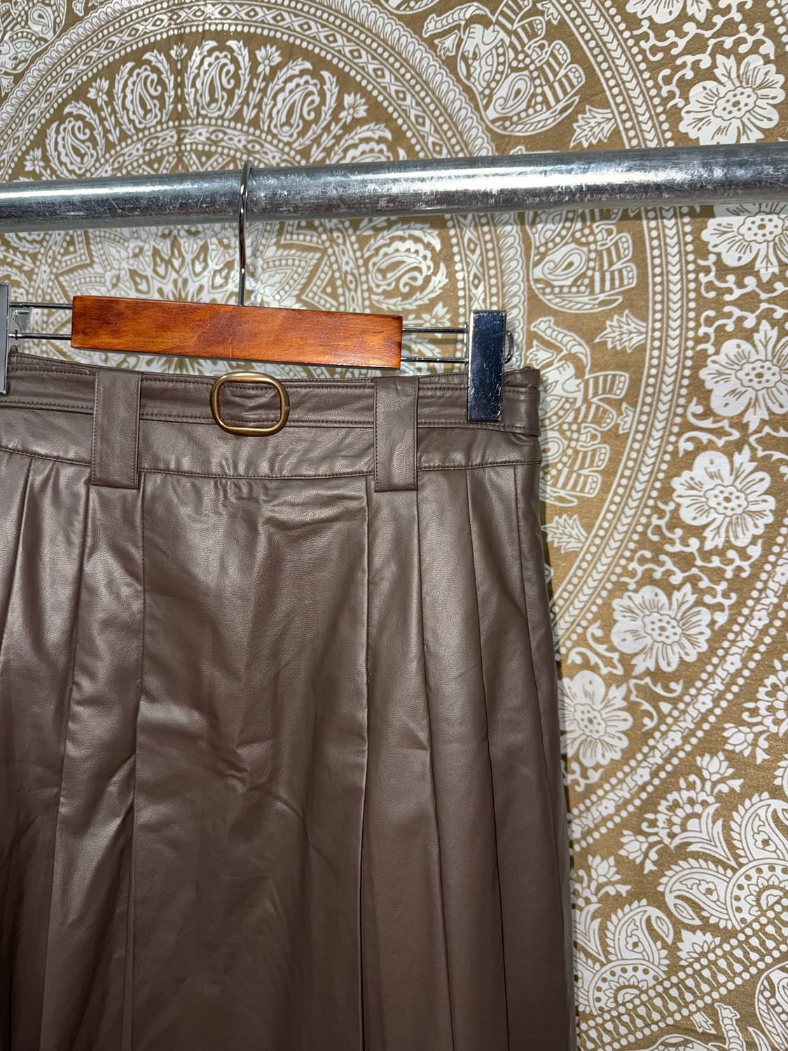 빈티지 여성 인조가죽 벨티드 스커트  상품이미지4