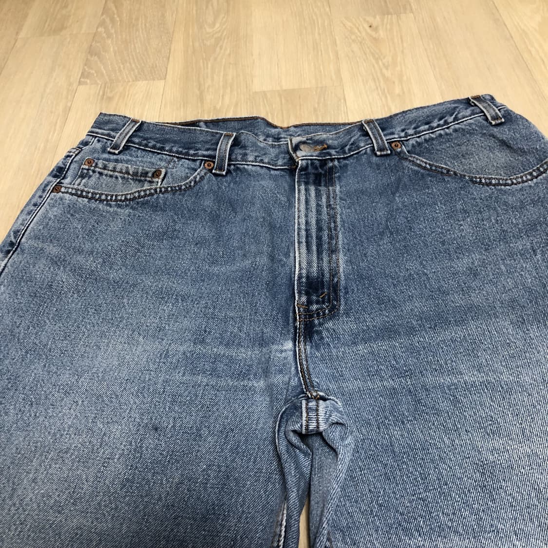 (36) 90's 리바이스 미국제 550 릴렉스드핏 연청 데님 상품이미지3