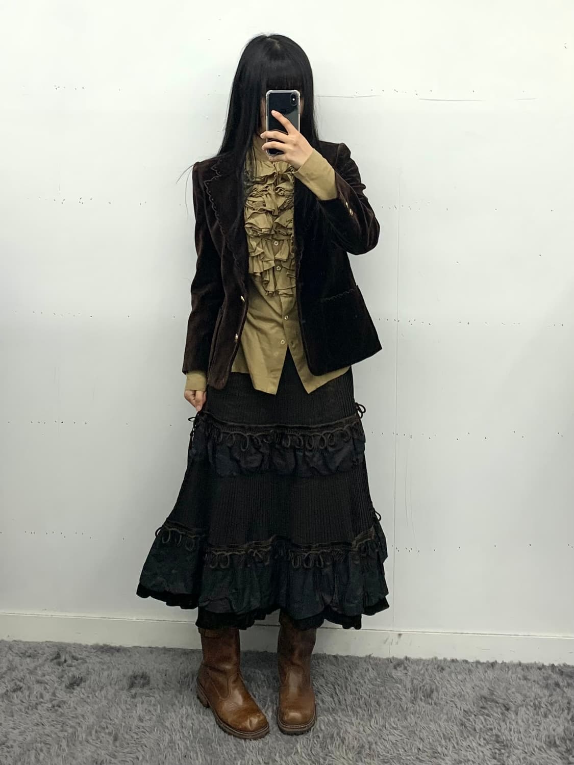 벨루아 브라운 자켓 상품이미지3