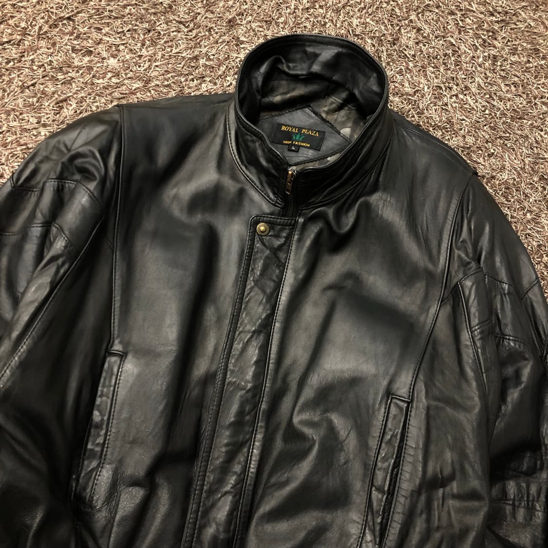 빈티지 레더 봄버 가죽 자켓 상품이미지2