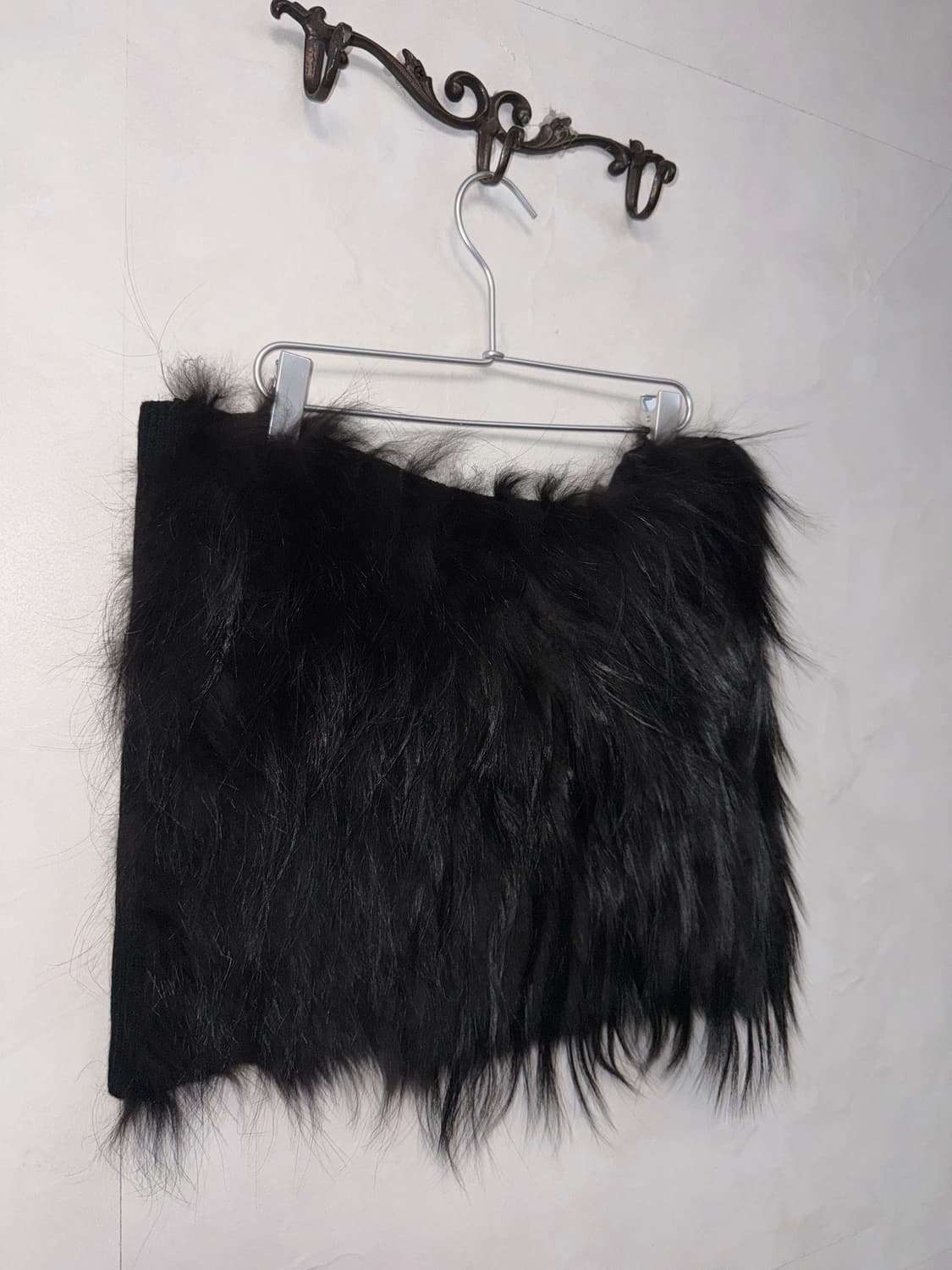Black grunge hair fur warmer 상품이미지4