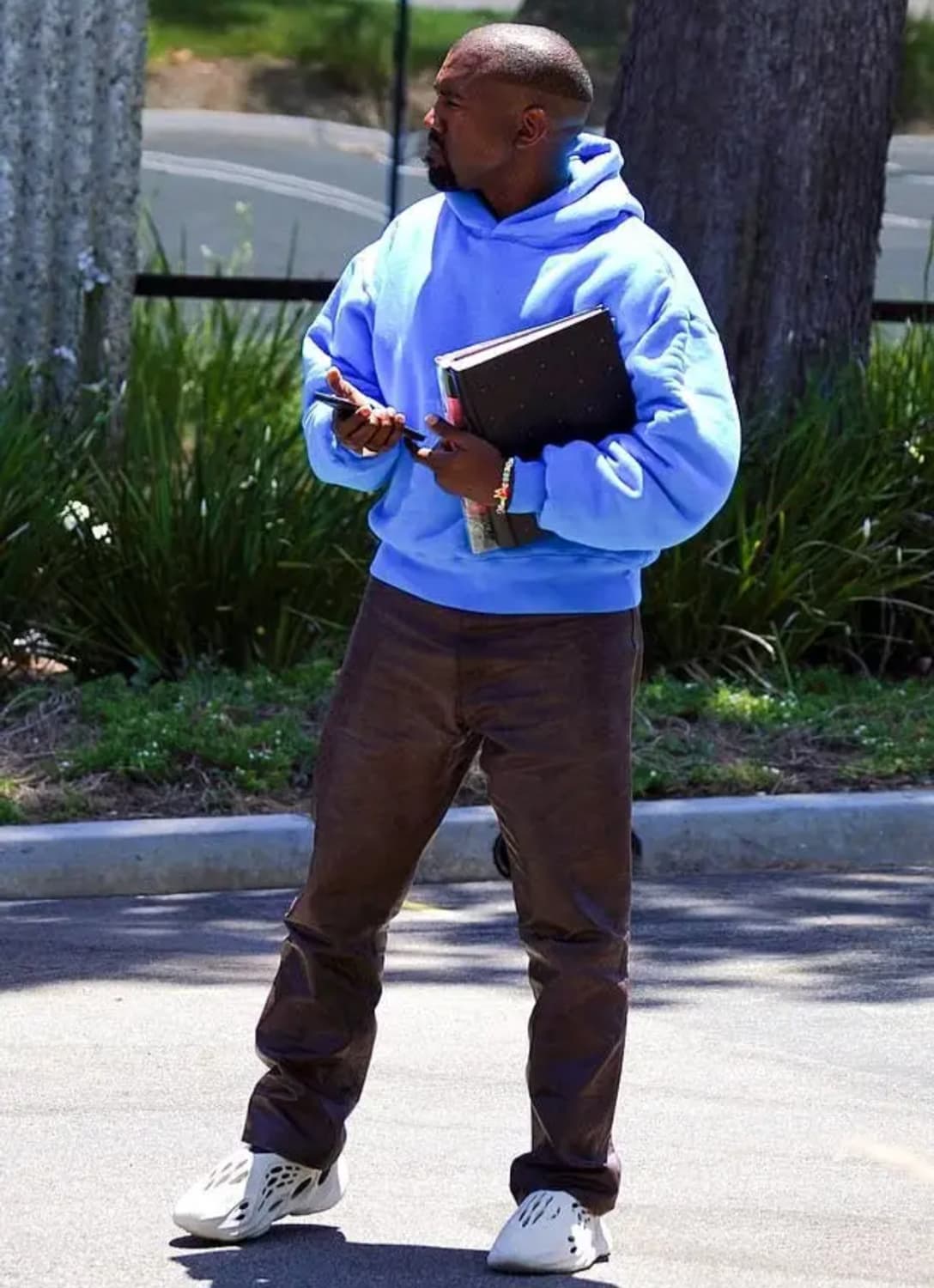 (칸예 착용)gap 부츠컷 레더팬츠 올드갭 가죽팬츠 상품이미지1