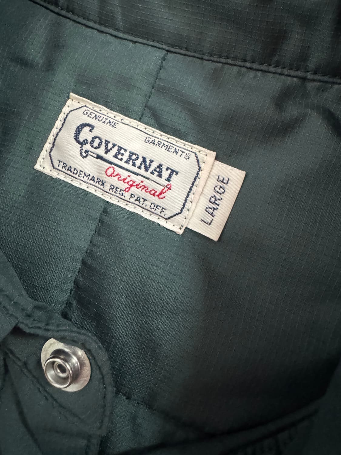 커버낫 빈티지 카키 퀄팅 셔츠 자켓 L 상품이미지4