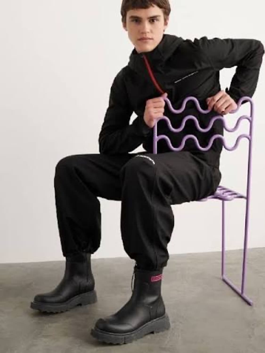 오프화이트 레인부츠 블랙 41사이즈 상품이미지1