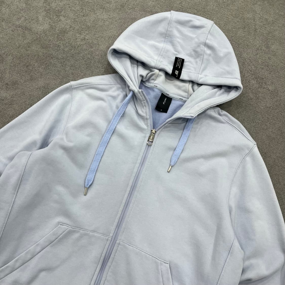 L 안다르 하늘색 후드집업 상품이미지2