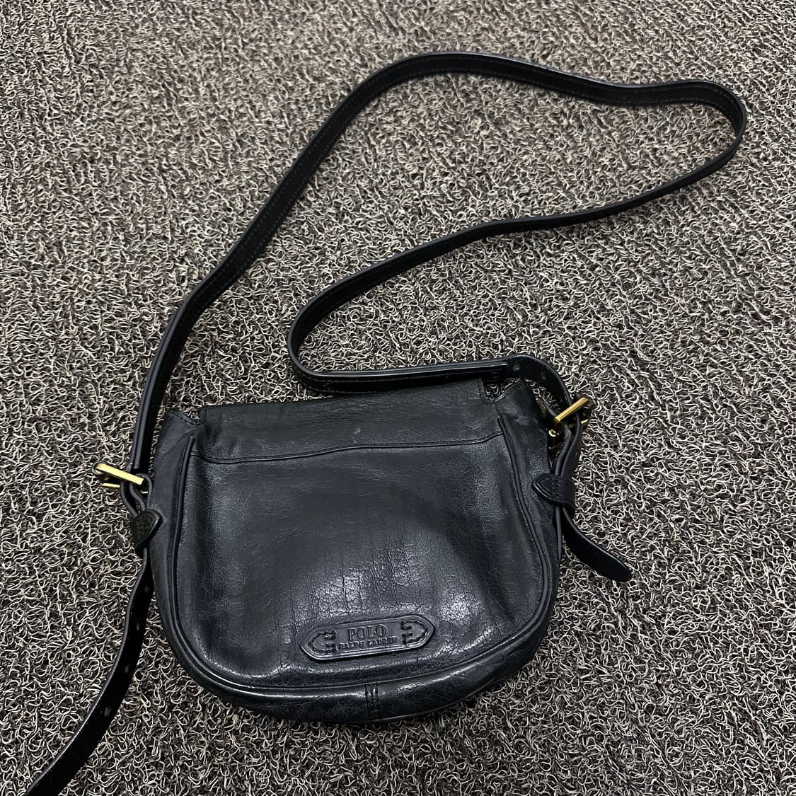 POLO 폴로 랄프로렌 여성 가죽 크로스백 블랙 상품이미지7